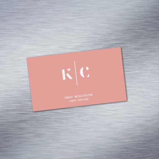 Aangepaste minimalistisch, eenvoudig & modern magnetisch visitekaartje (Voorbeeld)