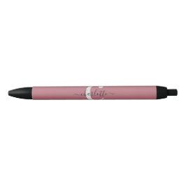 Aangepaste minimalistisch stoffig roze zwarte inkt pen