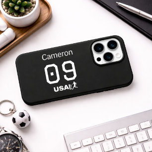 Aangepaste Minimalistische Amerikaanse Atleet Mono iPhone 15 Pro Hoesje