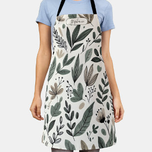 Aangepaste Minimalistische Botanische Koken Schort