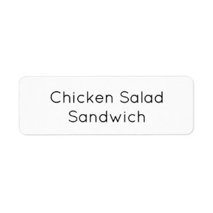 Aangepaste minimalistische catering voedseletiket etiket