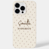 Aangepaste minimalistische crème Case-Mate iPhone case (Achterkant)