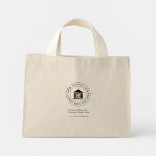 Aangepaste Minimalistische Eenvoudige Zakelijke Lo Mini Tote Bag