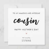 Aangepaste minimalistische en moderne neef Moederd Kaart (Voorkant)