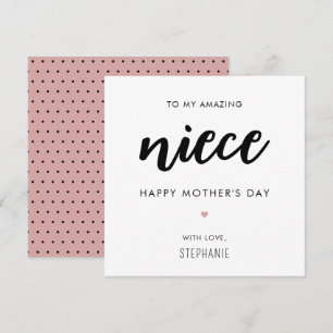 Aangepaste minimalistische en moderne nicht Moeder Kaart