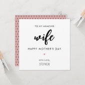 Aangepaste minimalistische en moderne vrouw Moeder Kaart (Voorkant / Achterkant in situ)