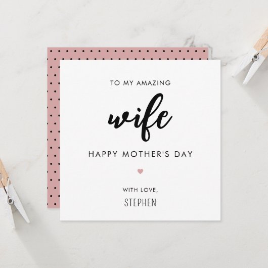 Aangepaste minimalistische en moderne vrouw Moeder Kaart (Voorkant / Achterkant in situ)