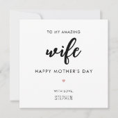 Aangepaste minimalistische en moderne vrouw Moeder Kaart (Voorkant)