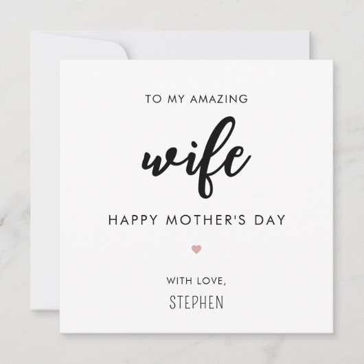 Aangepaste minimalistische en moderne vrouw Moeder Kaart (Voorkant)