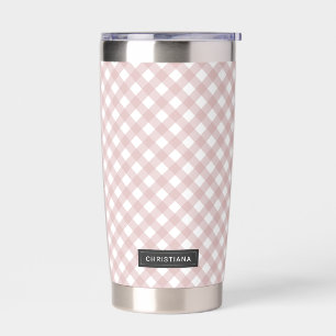 Aangepaste minimalistische gedempte roze schaduw g geïsoleerde drinkbeker