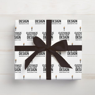 Aangepaste Minimalistische Gepersonaliseerde Bedri Cadeaupapier