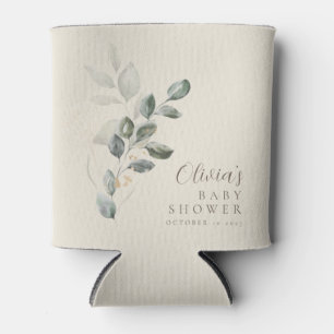 Aangepaste minimalistische gouden groen Baby showe Blikjeskoeler