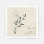 Aangepaste minimalistische gouden groen Baby showe Servet (Voorkant)