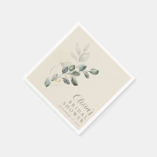 Aangepaste minimalistische gouden groen Vrijgezell Servet (Hoek)