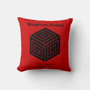 Aangepaste minimalistische Japanse familie Crest Kussen
