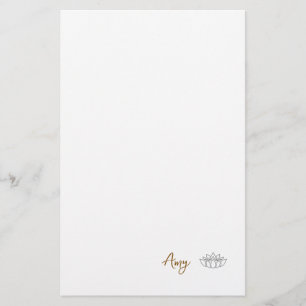 Aangepaste minimalistische Lotus briefpapier