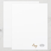 Aangepaste minimalistische Lotus briefpapier (Voorkant / Achterkant)