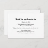 Aangepaste minimalistische modern merk Business Lo Bedankkaart (Voorkant / Achterkant)