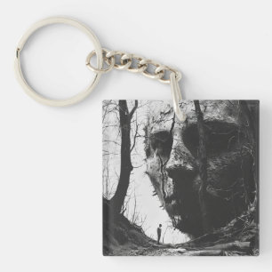 Aangepaste minimalistische moderne chique geperson sleutelhanger