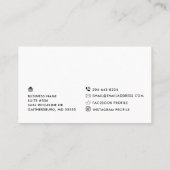 Aangepaste minimalistische moderne met sociale med visitekaartje (Achterkant)