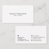 Aangepaste minimalistische moderne met sociale med visitekaartje (Voorkant / Achterkant)