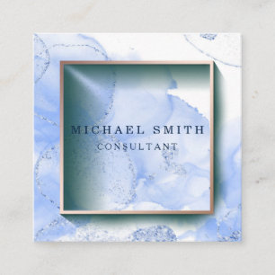 Aangepaste minimalistische moderne QR-code Logo Vierkante Visitekaartje