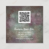 Aangepaste minimalistische moderne QR-code Logo Vierkante Visitekaartje (Achterkant)
