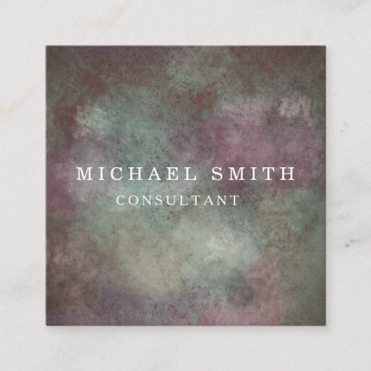 Aangepaste minimalistische moderne QR-code Logo Vierkante Visitekaartje (Voorkant)