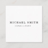 Aangepaste minimalistische moderne QR-code Logo Vierkante Visitekaartje (Voorkant)