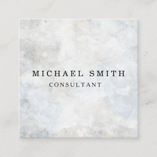 Aangepaste minimalistische moderne QR-code Logo Vierkante Visitekaartje (Voorkant)