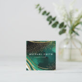 Aangepaste minimalistische moderne QR-code Logo Vierkante Visitekaartje (Staand voorkant)