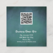 Aangepaste minimalistische moderne QR-code Logo Vierkante Visitekaartje (Achterkant)