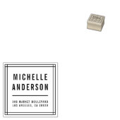 Aangepaste minimalistische naam typografie retoura rubberstempel (Gestempeld)