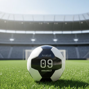 Aangepaste Minimalistische Oekraïense Nationale At Voetbal