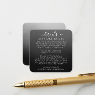 Aangepaste Minimalistische Ombré Fade Details Informatiekaartje