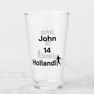 Aangepaste Minimalistische Oranje Supporter Glas