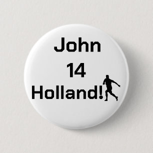 Aangepaste Minimalistische Oranje Supporter Ronde Button 5,7 Cm