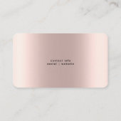 Aangepaste minimalistische Roos gouden glitter Visitekaartje (Achterkant)