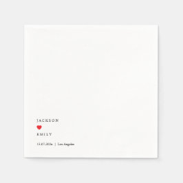 Aangepaste Minimalistische Trouwservetten Servet