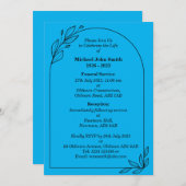 Aangepaste minimalistische uitvaart Kaart (Voorkant / Achterkant)