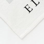 Aangepaste minimalistische zwart wit paar foto bru fleece deken (Hoek)