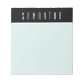 Aangepaste Mint Blauwgroen Minimale Moderne Chic Notitieblok (Voorkant)