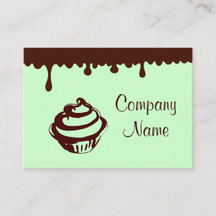 Aangepaste Mint Chocolade Cupcake Zakelijke Kaarte Visitekaartje