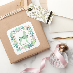Aangepaste mint poedel sticker - Gepersonaliseerd