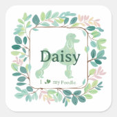 Aangepaste mint poedel sticker - Gepersonaliseerd (Voorkant)