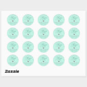 Aangepaste Mint te zijn Mint Silver Confetti bruil Ronde Sticker (Vel)