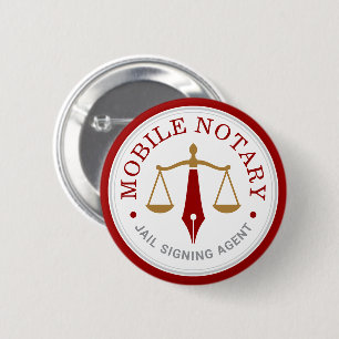 Aangepaste mobiele notaris juridische ondertekenin ronde button 5,7 cm