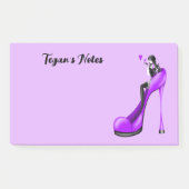 Aangepaste Mode Diva in Stiletto Paarse Post-it® Notes (Voorkant)