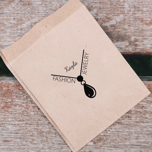 Aangepaste Mode sieraden, Small Business Large Rubberstempel