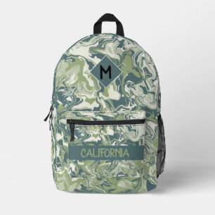 Aangepaste mode stijlvolle oceaan waterverf patroo bedrukte rugzak